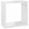 vidaXL &Eacute;tag&egrave;res cube murales 6 pcs Blanc brillant 30x15x30 cm