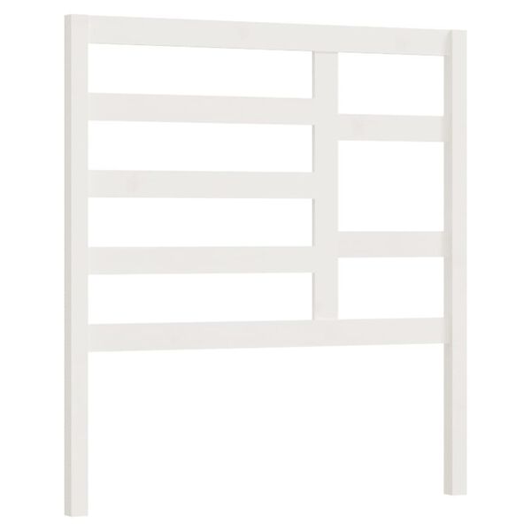 vidaXL T&ecirc;te de lit Blanc 106x4x104 cm Bois massif de pin