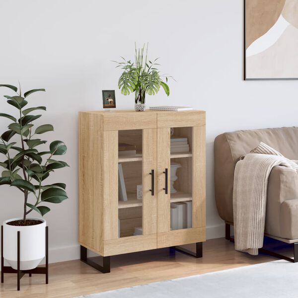 vidaXL Buffet ch&ecirc;ne sonoma 69,5x34x90 cm bois d'ing&eacute;nierie