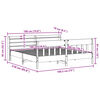 vidaXL Cadre de lit sans matelas cire marron 180x200cm bois pin massif