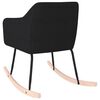 vidaXL Chaise &agrave; bascule Noir Tissu