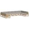 vidaXL Ensemble de canap&eacute;s d'ext&eacute;rieur 10 pc Blanc et gris clair