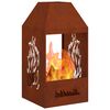 vidaXL Braise Marron 50 x 50 x 100 cm Acier Corten