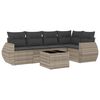 vidaXL Salon de jardin 6 pcs avec coussins gris clair r&eacute;sine tress&eacute;e