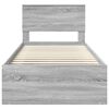 vidaXL Cadre de lit Gris Sonoma 90 x 190 cm Pin massif