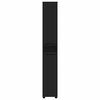 vidaXL Cabinet de salle de bain avec &eacute;tag&egrave;re Noir 30,5 x 30 x 195 cm
