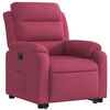 vidaXL Fauteuil inclinable &eacute;lectrique rouge bordeaux velours