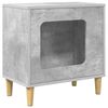 vidaXL Maison pour chat Gris b&eacute;ton 51 x 30 x 52 cm Bois d'ing&eacute;nierie