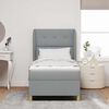 vidaXL Lit &agrave; ressorts avec matelas gris fonc&eacute; 90x190 cm Gris clair