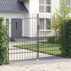 vidaXL Porte Double avec verrouillage Gris 400 x 199.5 cm Acier