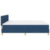 vidaXL Lit boxspring avec matelas avec matelas Bleu 200 x 200 cm tissu