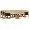 vidaXL Ensemble de canap&eacute;s d'ext&eacute;rieur 8 pcs Naturel et Beige