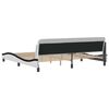 vidaXL Cadre de lit Dover blanc et noir 200x200 cm similicuir