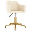 vidaXL Chaises pivotantes &agrave; manger lot de 6 Cr&egrave;me Velours
