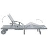 vidaXL Chaise longue de jardin avec coussin Bois d'acacia solide