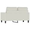 vidaXL Canap&eacute; &agrave; 2 places Cr&egrave;me 120 cm Velours