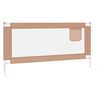 vidaXL Barri&egrave;re de s&eacute;curit&eacute; de lit d'enfant Taupe 180x25 cm Tissu