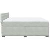 vidaXL Sommier &agrave; lattes de lit et matelas Gris clair 180x200cm Velours