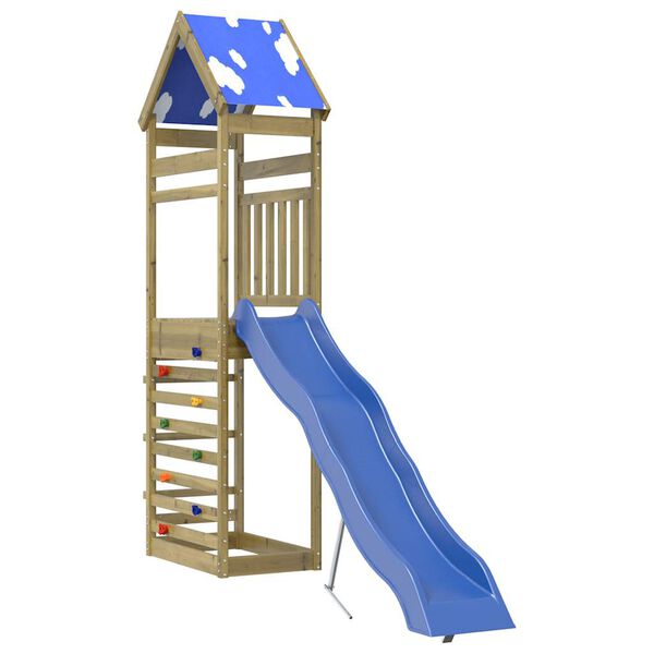 vidaXL Aire de jeux d'ext&eacute;rieur bois de pin impr&eacute;gn&eacute;