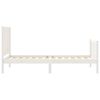 vidaXL Cadre de lit sans matelas blanc bois de pin massif
