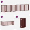 vidaXL Barri&egrave;re pour chien porte pliable 12 panneaux bois de peuplier
