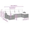 vidaXL Ensemble de canapé de jardin 6 pcs Gris clair Poly Rattan