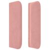 vidaXL T&ecirc;te de lit avec oreilles Rose 203x16x78/88 cm Velours