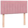 vidaXL Sommier &agrave; lattes de lit avec matelas rose 80x220 cm velours