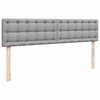 VidaXL Cadre de lit ottoman et matelas gris clair 180x200cm tissu