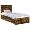 vidaXL Cadre de lit Ch&ecirc;ne fum&eacute; 100 x 200 cm Bois d'ing&eacute;nierie