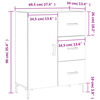 vidaXL Buffet blanc 69,5x34x90 cm bois d'ing&eacute;nierie