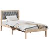 vidaXL Cadre de lit avec t&ecirc;te de lit Gris clair 90 x 200 cm Pin massif