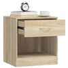 vidaXL Table de chevet 2 pcs avec tiroir Couleur de chêne