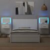 vidaXL T&ecirc;te de lit avec armoires blanc 120 cm bois d'ing&eacute;nierie