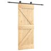 vidaXL Porte coulissante 85 x 210 cm Bois de pin massif (non trait&eacute;)