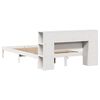 vidaXL Lit biblioth&egrave;que sans matelas blanc 120x190 cm bois pin massif