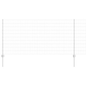 vidaXL Cl&ocirc;ture Euro avec poteau 10 x 1 m Acier galvanis&eacute; Argent&eacute;