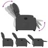 vidaXL Fauteuil inclinable Gris fonc&eacute; Tissu