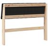 vidaXL T&ecirc;te de lit capitonn&eacute;e Noir 100 cm Pin massif