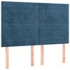 vidaXL Sommier &agrave; lattes de lit avec matelas LED Bleu fonc&eacute; 140x200 cm