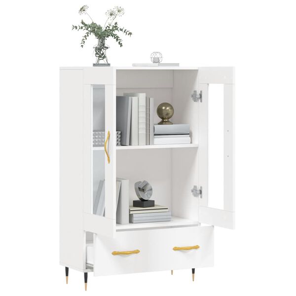 vidaXL Buffet haut blanc 69,5x31x115 cm bois d'ing&eacute;nierie