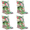vidaXL Coussins de chaise de jardin dossier haut lot de 4 multicolore