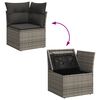 vidaXL Salon de jardin 5 pcs avec coussins gris résine tressée