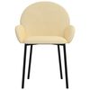 vidaXL Chaises &agrave; manger lot de 2 Cr&egrave;me Velours