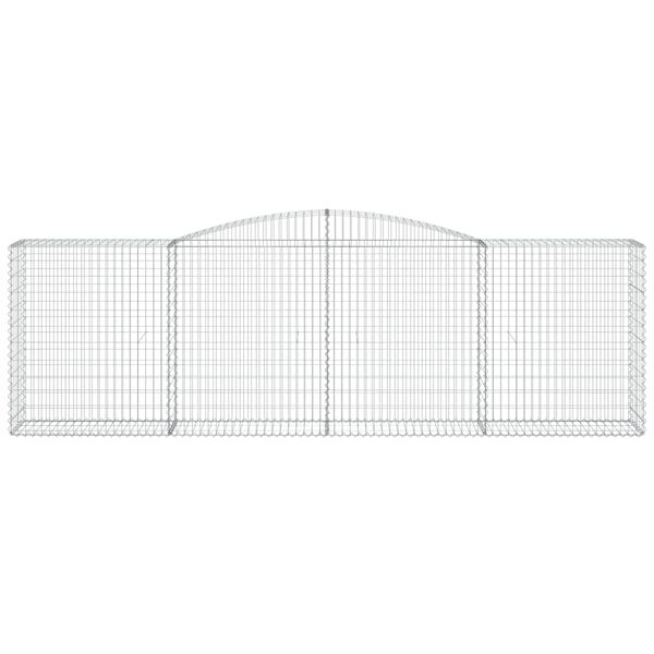 vidaXL Paniers &agrave; gabions arqu&eacute;s 15 pcs 400x50x120/140 cm Fer galvanis&eacute;