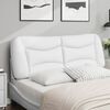 vidaXL Coussin de t&ecirc;te de lit Hvar blanc 140 cm similicuir