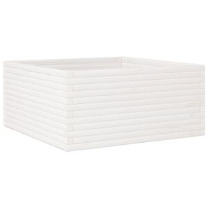 vidaXL Jardini&egrave;re blanc 100x100x46 cm bois de pin massif