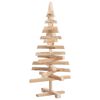 vidaXL Arbres de No&euml;l avec support Naturel 90 cm Bois massif en pin