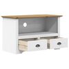 vidaXL Meuble TV avec 2 tiroirs BODO marron bois de pin massif