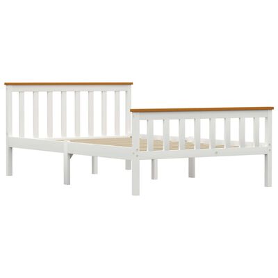 vidaXL Cadre de lit sans matelas blanc bois de pin massif 120x200 cm